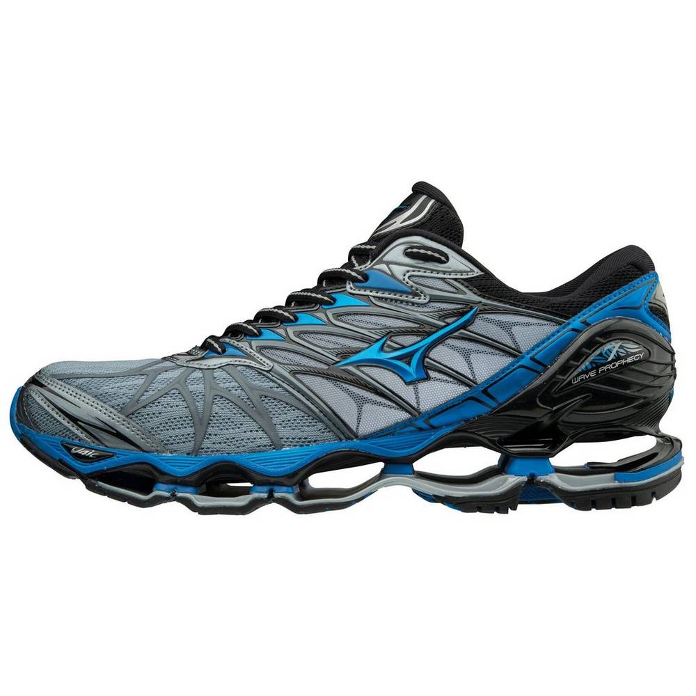 Zapatillas Running Mizuno Wave Prophecy 7 Hombre Negras/Plateadas Baratas TAQD-21975